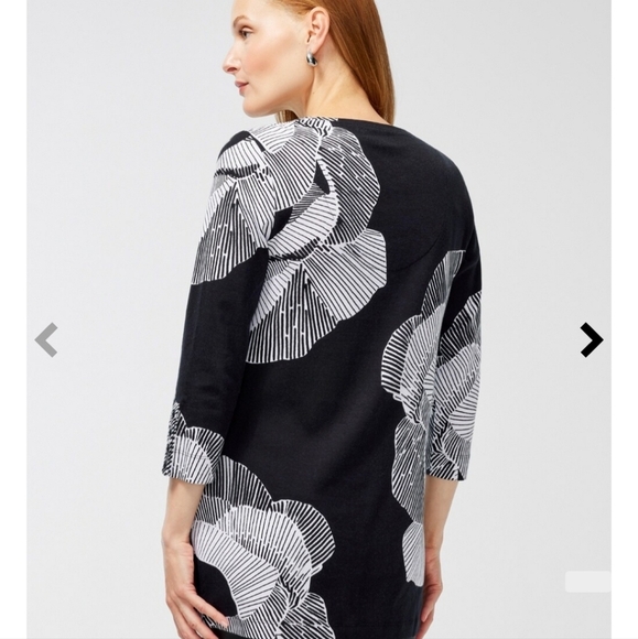 Chico Pima Floral Button Tunic sz 2 (large) - Picture 8 of 8